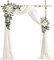 Arch Flowers with Drapes Kit (Pack of 3) for Wedding Ceremony Arbor and Reception Backdrop Decoration Wedding Welcome Signs Floral Birthday Party Decoration